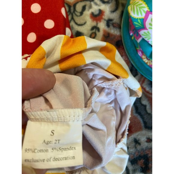 Sunflower Red White Polka Dots Size Small 2T Lace One Piece Romper - Picture 8 of 8